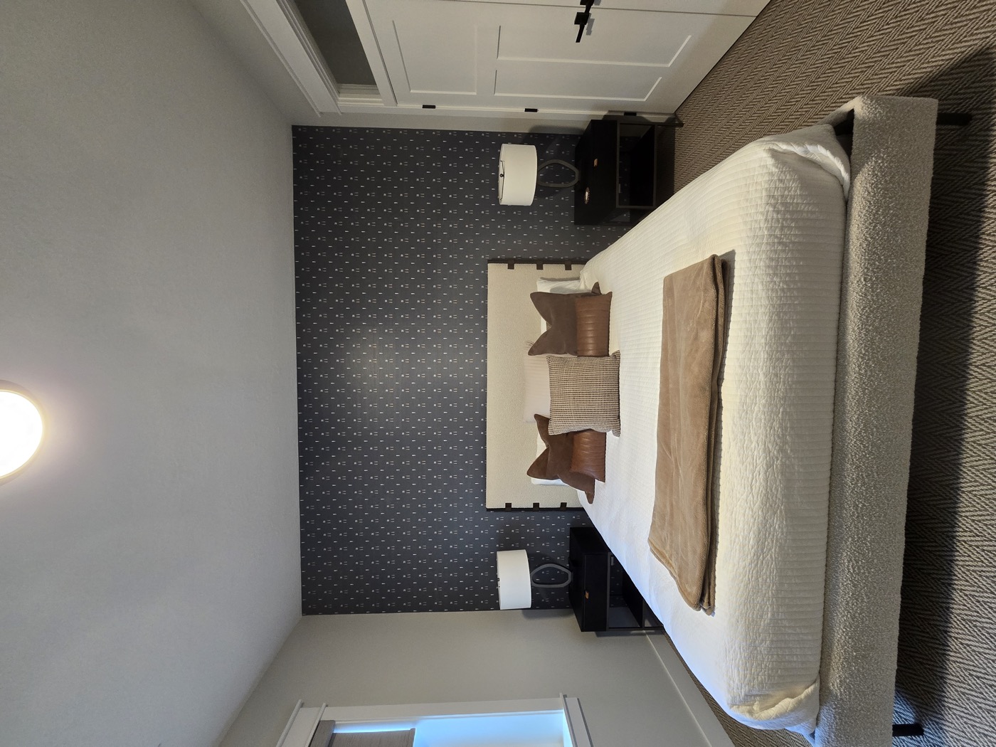 Bedroom accent wall wallpaper